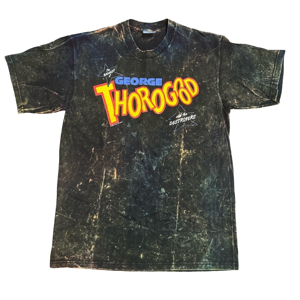 George Thorogood 1992 Tour Tee Vintage L Lee Tie‎ Dye Rock Band Shirt